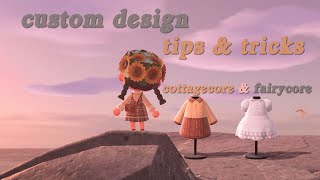 Custom Design Tips + Tricks! (Cottagecore + Fairycore Dress Tutorial) | Animal Crossing New Horizons