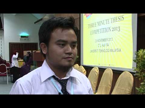 3 Minute Thesis Competition 2013, UTM (Interview - Mohd Hanifi bin Othman)