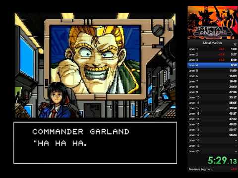 Metal Marines Speedrun Any% RTA 1:09:52 - Raw Gameplay