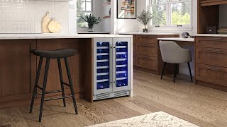 Zephyr 24" French Door Dual Zone Wine Cooler Stainless Steel PRW24C32CG Picture