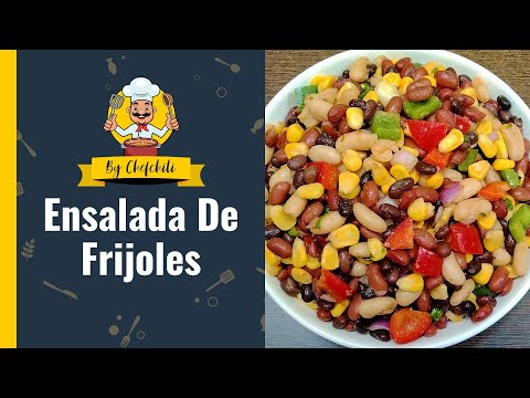 Receta de ensalada de frijoles | Ensalada de frijoles negros | Ensalada de frijoles rojos