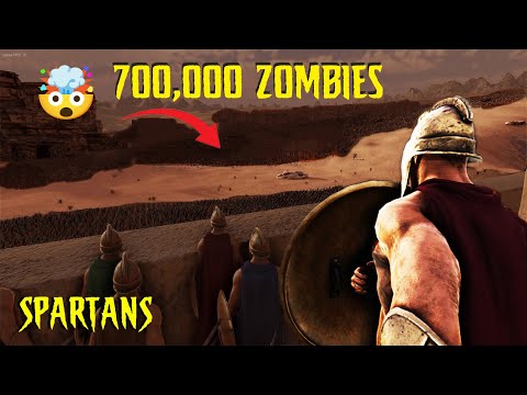 Last SPARTANS ARE SURROUNDED😱 in the city 700,000 zombies! UEBS 2 Ultimate epic battle simulator 2