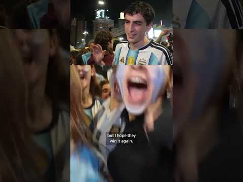 Video Thumbnail: Argentina fans celebrate win over England