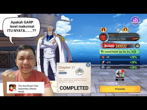 ONE PIECE, THE SEA ROAD: FATE ASSEMBLY - Menuju Hero Garp level max B12 + Chapter 11 END #onepiece