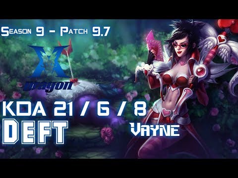 KZ Deft VAYNE vs JINX ADC - Patch 9.7 KR Ranked
