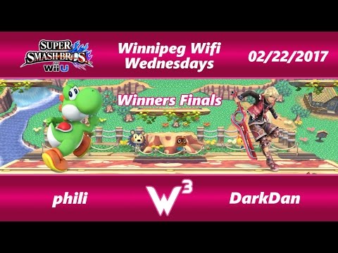 Smash 4 - W^3 1-1 - phili (Yoshi) vs DarkDan (Shulk) - Winners Finals