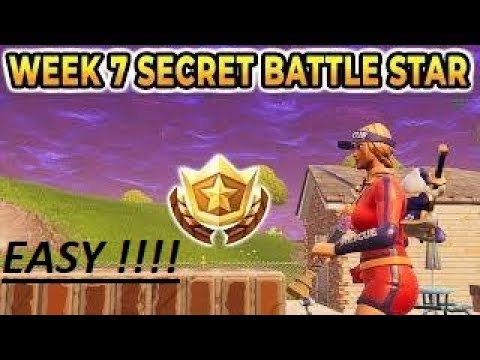 Fortnite - Secret Battle Star/Banner Location Week 2 Season 7, Easy to Find!!