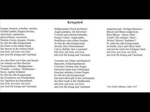 Kriegslied (Text: Erich Mühsam, März 1917) - Christoph Holzhöfer