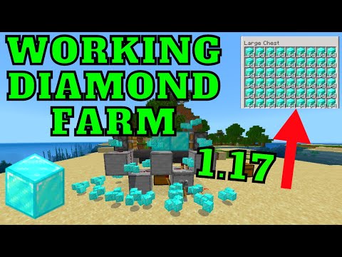 Working 1.17 Minecraft Diamond Farm, Easy Tutorial (Java/Bedrock/MCPE/PS4/XBOX/Windows)