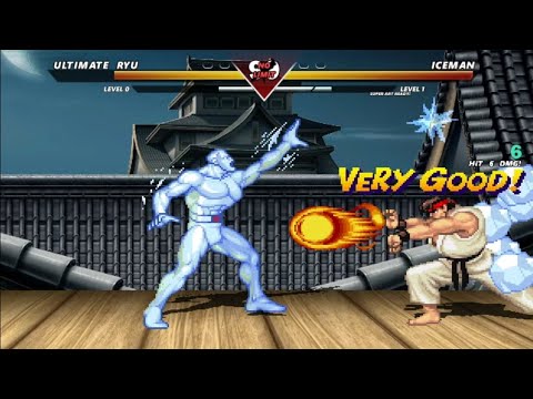 ULTIMATE RYU VS ICEMAN -  VERY INCREDIBLY EXCITING FIGHT !