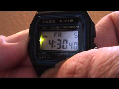 comment regler une montre casio f 91w