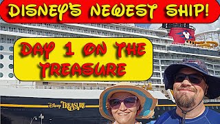 We Boarded Disney’s Newest Cruise Ship! | Exciting Day 1 on the Disney Treasure