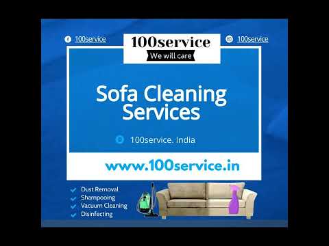 Red 3 seater Sofa cleaning