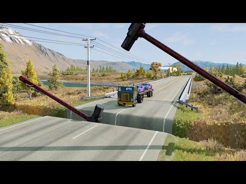 Mobil vs hammer - BeamNG Drive