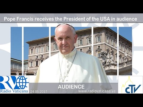 2017.05.24 Pope Francis receives the President of the USA, in audience