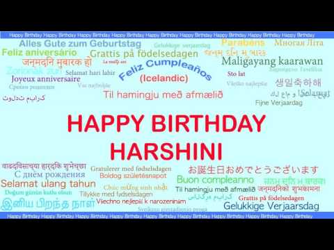Harshini   Languages Idiomas   Happy Birthday