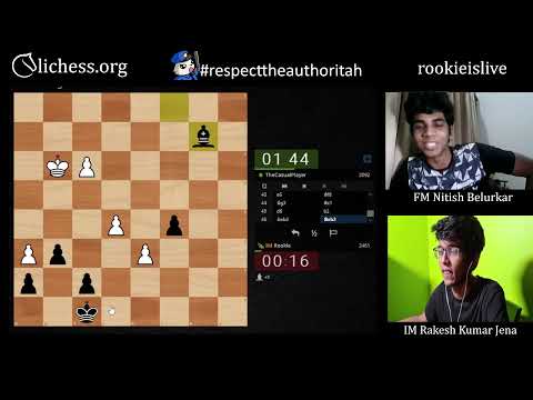Hand & Brain with IM Rakesh Kumar Jena and FM Nitish Belurkar | !Challenge | lichess.org