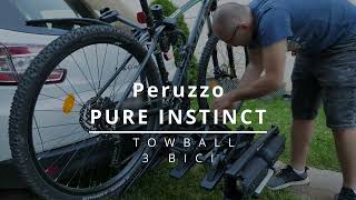 Peruzzo PURE INSTINCT - TOWBALL 3 BICI Towbar Bike Rack unboxing and full installation