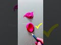 right and easy way to make rose flower rangoli 🌹🥰🌈😇
