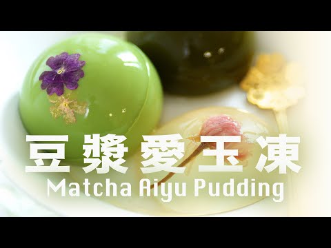 抹茶愛玉布丁【沒經過化學提煉】的天然植物凝固劑  3 種食材 3 種口感 All Natural Fig Aiyu Jelly Matcha Pudding Recipe (Vegan)