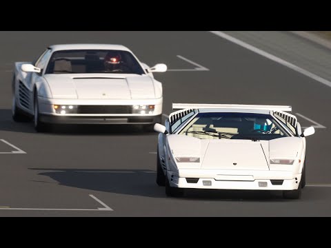 Lamborghini Countach vs Ferrari Testarossa at Nordschleife (Miami Vice Tribute)