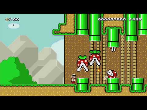 Piranha And The Hammer by starface - Super Mario Maker - No Commentary 1bp