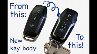 How to: Replace Ford car key fob, three button remote control (Fusion, Mondeo, Mustang).