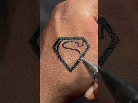Superman logo design #shorts #tattoo #art