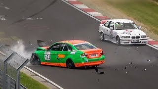 VLN - Nurburgring2018 4 Roloff Crashes Amateur