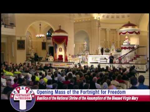 Opening Mass for Forthnight for Freedom - 2013- 06- 21 - Washington DC - Archbishop Lori