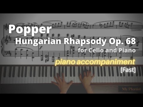 Popper - Hungarian Rhapsody Op. 68: PIano Accompaniment [Fast]