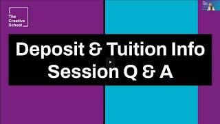 Deposit & Tuition Info Session Q&A Recording Fall 2026