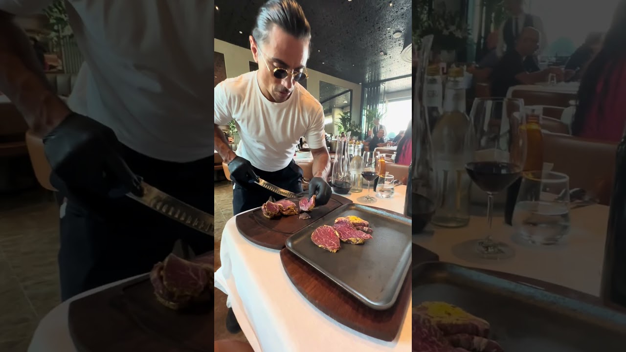 THE MOST EXPENSIVE STEAK WRAPPED IN GOLD 