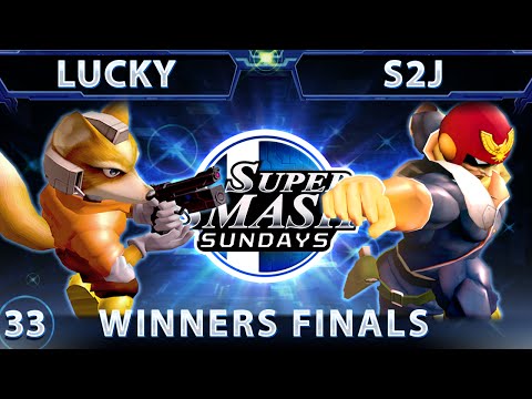 SSS 33 Lucky (Fox) Vs. S2J (Falcon) SSBM - Winners Finals - Smash Melee