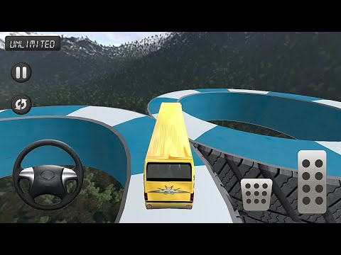 Impossible bus stunt racing 3D coach driving | Android Gameplay video |