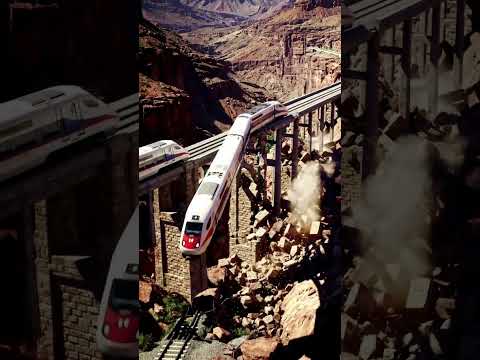 CATASTROPHIC Bridge Collapse Derails Train!