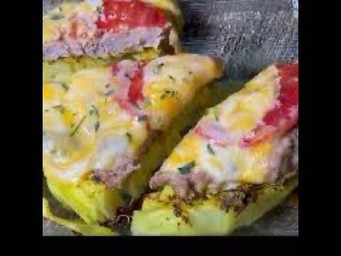 I Can't Stop Eating This Cabbage Cheeseburger #cabbagerecipe #groundturkey