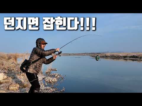 영하의 날씨 속 우당탕탕 쏟아져 나오는 거대한 놈들을 잡아서 먹어보자!