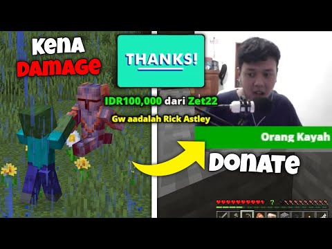 Donating BIG for Every Minecraft Hit! 😱