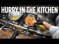 POV INSIDE A BUSY ITALIAN RESTAURANT DURING DINNER SERVICE