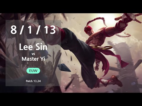 Lee Sin Jungle vs Master Yi - EUW Challenger Patch 13.24