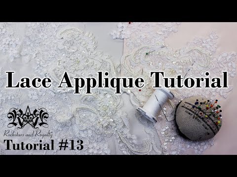 How to Cut and Sew on Lace Appliques/ Tutorial