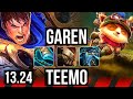 GAREN vs TEEMO (TOP) | 1600+ games, 9/3/6 | KR Diamond | 13.24