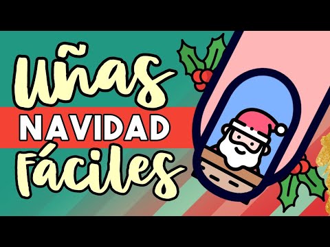 ¡5 DISEÑOS! · UÑAS NAVIDAD FACILES 2021