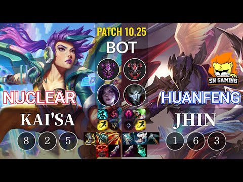 DWG Nuclear Kai'Sa vs SN huanfeng Jhin Bot - KR Patch 10.25