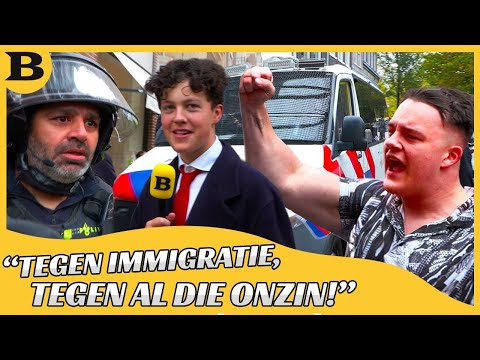 ANTI-AZC HOOLIGANS LOOKING FOR HASSLE IN AMSTERDAM