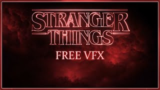 Stranger Things FREE VFX Overlay | Lightning behind Red Clouds [blackscreen] Upside down sky