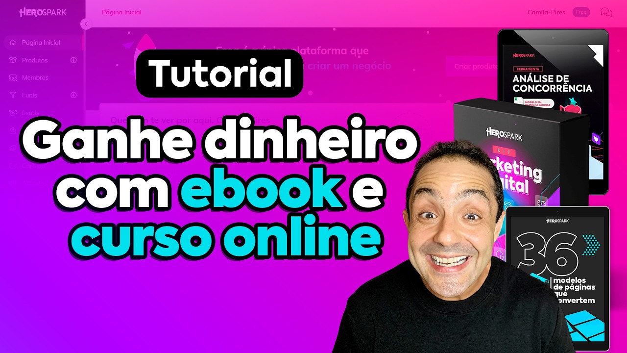 Como cadastrar seu ebook ou curso online e vender na HeroSpark DE GRAÇA | Tutorial completo