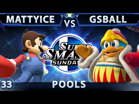 SSS 33 - AHB MattyICE (Mario) Vs. GS Ball (King Dedede) SSB4 Pools - Sm4sh Wii U - Smash 4
