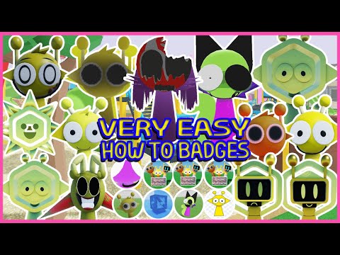 Roblox - Gamepass And How to get ALL NEW 8 Badges & Morphs in 3D SPRUNKI RETROPLAY  [ Valentines  ]